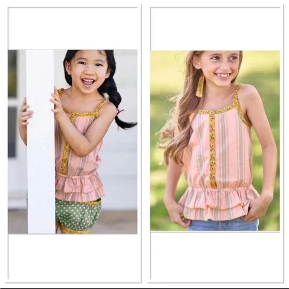 Matilda Jane w/Joanna Gaines Morning Sunrise sz 12 braided spaghetti strap tank - Picture 6 of 6